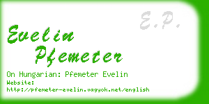 evelin pfemeter business card